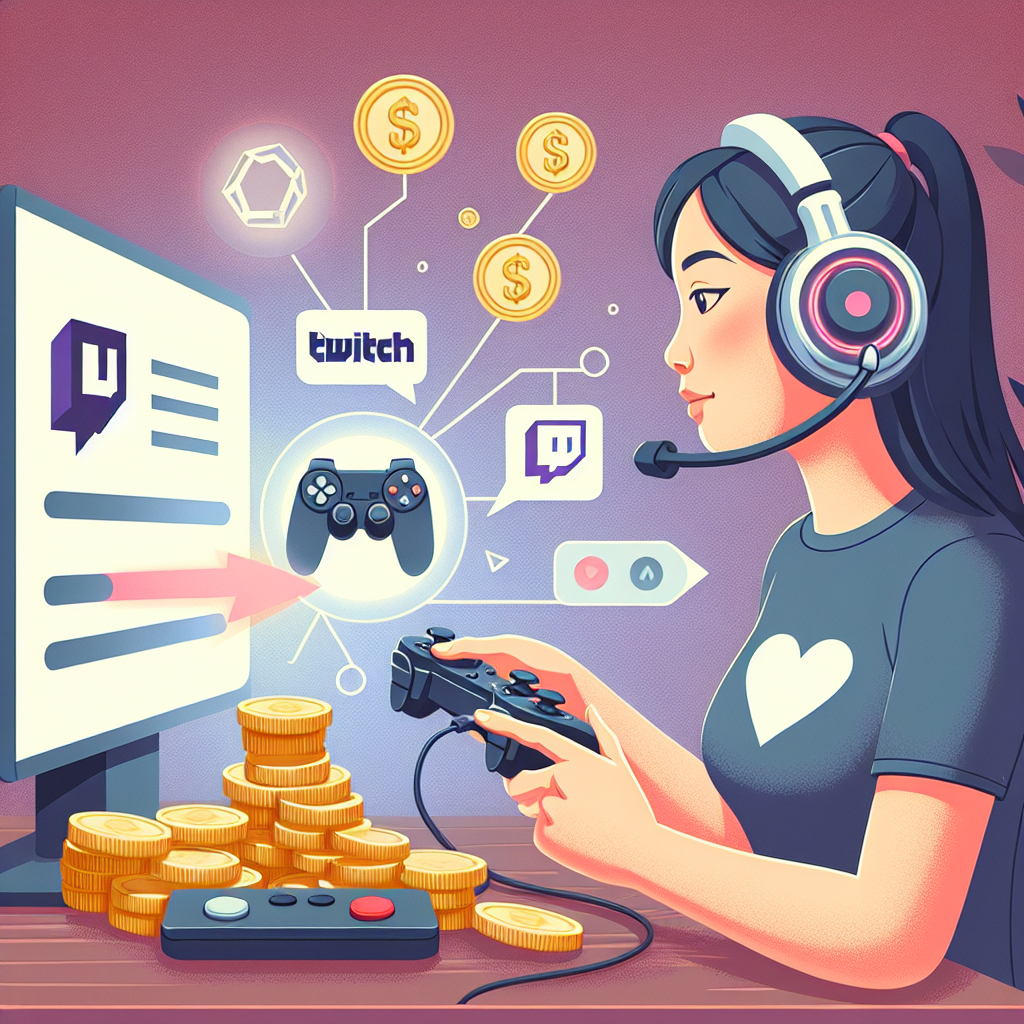 "Imagen de un streamer en Twitch revisando donaciones en tiempo real, con gráficos de ingresos y un chat activo, ilustrando cómo administrar las donaciones en Twitch de manera efectiva."